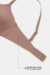 Zivame At Work Padded Non Wired 3/4Th Coverage T-Shirt Bra - Beaver Fur — thumbnail 10